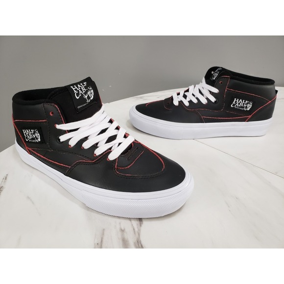 Men's Size 8 /‎ VANS Skateboarding Half Cab Wearaway Black / Orange Shoes